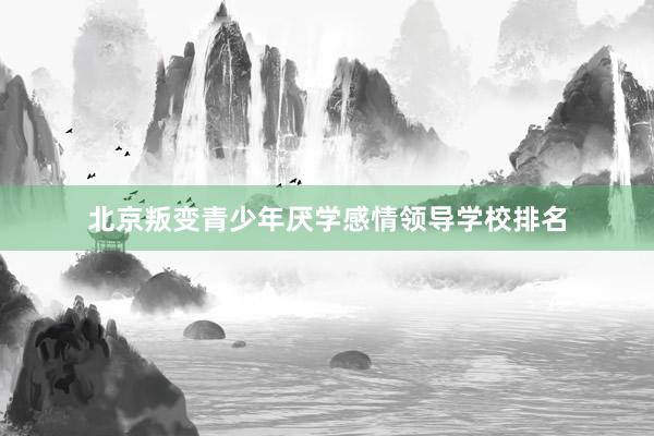 北京叛变青少年厌学感情领导学校排名