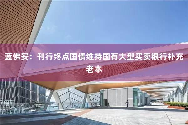 蓝佛安：刊行终点国债维持国有大型买卖银行补充老本
