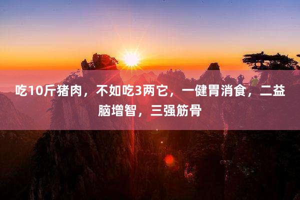 吃10斤猪肉，不如吃3两它，一健胃消食，二益脑增智，三强筋骨