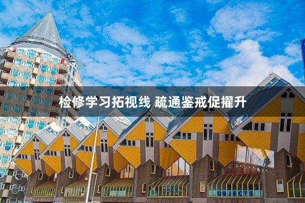 检修学习拓视线 疏通鉴戒促擢升
