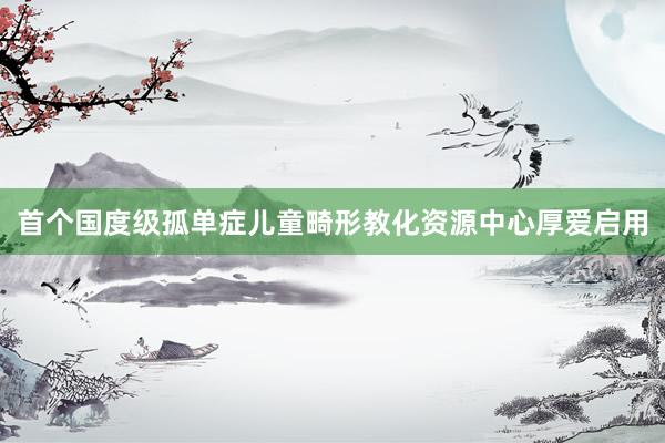 首个国度级孤单症儿童畸形教化资源中心厚爱启用