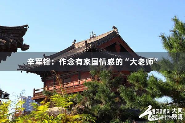 辛军锋：作念有家国情感的“大老师”