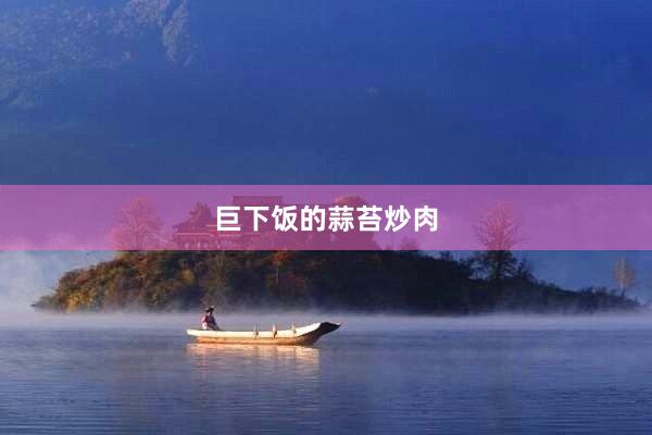 巨下饭的蒜苔炒肉