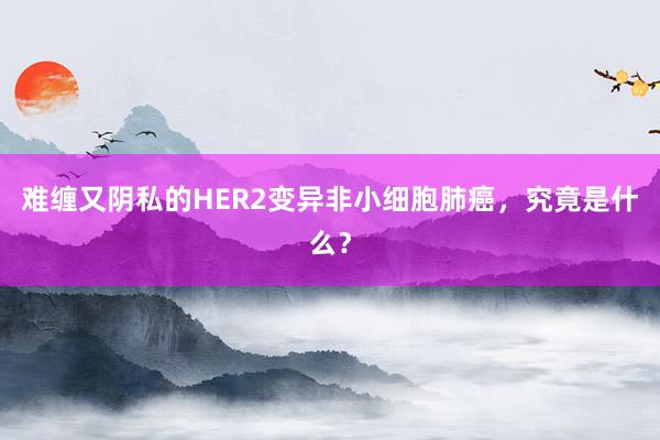 难缠又阴私的HER2变异非小细胞肺癌，究竟是什么？